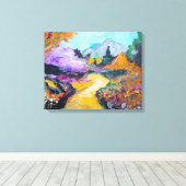 Herfst Bergpad Schilderij Canvas Afdruk (Insitu (Houten vloer))