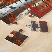 Herfst berk bomen puzzel (Zijkant)