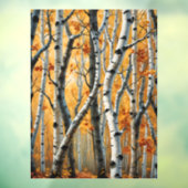 Herfst berk bomen venster vastklampen raamsticker (Vel 3)