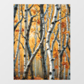 Herfst berk bomen venster vastklampen raamsticker (Vel)