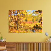 Herfst Berkboom Canvas Afdruk (Insitu (Woonkamer))