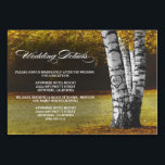 Herfst Berkenboom Huwelijksreceptie   Hotel Kaarte Kaart<br><div class="desc">Gesneden Herfst Birch Tree Wedding Reception   Hotel Kaarten - bevatten deze detailkaarten om uw gasten te informeren over uw ontvangstlocatie,  de ontvangsttijdlijn en hotelinformatie om planning gemakkelijker te maken. Je kunt desgewenst meer informatie toevoegen door hierboven op Aanpassen te klikken. Bekijk het volledige bijpassende collectie in dit ontwerp hieronder.</div>
