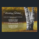 Herfst Berkenboom Huwelijksreceptie   Hotel Kaarte Kaart<br><div class="desc">Gesneden Herfst Birch Tree Wedding Reception   Hotel Kaarten - bevatten deze detailkaarten om uw gasten te informeren over uw ontvangstlocatie,  de ontvangsttijdlijn en hotelinformatie om planning gemakkelijker te maken. Je kunt desgewenst meer informatie toevoegen door hierboven op Aanpassen te klikken. Bekijk het volledige bijpassende collectie in dit ontwerp hieronder.</div>
