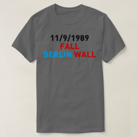 Herfst Berlijnse Muur 1989 T-shirt (Design voorkant)