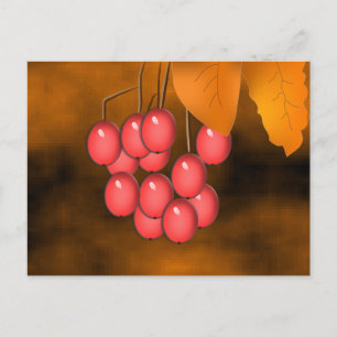 Herfst Berries en bladeren Briefkaart