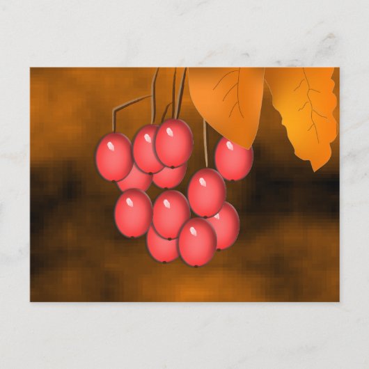 Herfst Berries en bladeren Briefkaart (Voorkant)