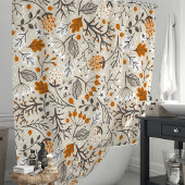 Herfst bessen en bladeren douchegordijn