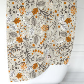 Herfst bessen en bladeren douchegordijn