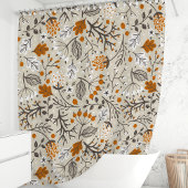 Herfst bessen en bladeren douchegordijn