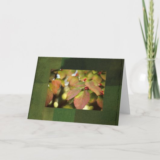 Herfst bessen notecard kaart (Voorkant)