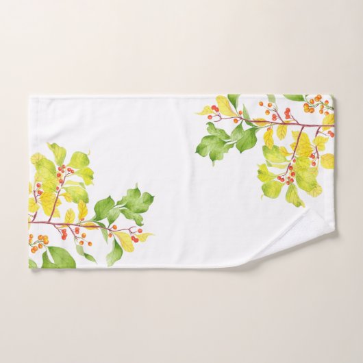 Herfst bessen op een badkamer handdoek set (Handdoek)