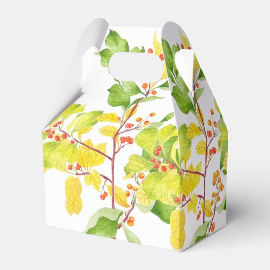 Herfst bessen op een tafel gunst doos bedankdoosjes (Achterkant)