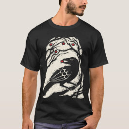 Herfst Bessen Vogel Print Essentieel  T-shirt