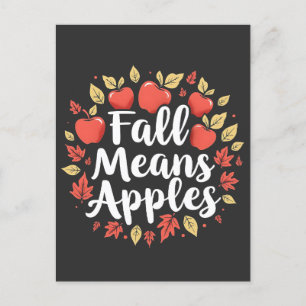 Herfst betekent Apple plukken seizoen Herfst najaa Briefkaart