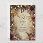 Herfst Betoverde Bos Lichten & Bloemen Kaart (Voorkant)