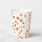 Herfst Betovering - Hedgehog & Bos Papieren Bekers (Achterkant)