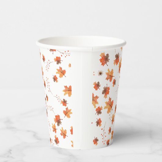 Herfst Betovering - Hedgehog & Bos Papieren Bekers (Rechts)