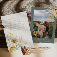 Herfst Bewaar de datum, Zonnebloem Bewaar de datum