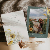 Herfst Bewaar de datum, Zonnebloem Bewaar de datum Kaart