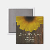 Herfst Bewaar de datummagneet - Zonnebloem & Barnw Magneet (Voorkant / Achterkant)