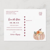 Herfst Bewaar onze datum Aankondigingskaart (Achterkant)