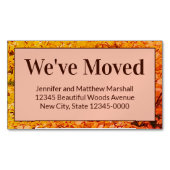 Herfst Bewegende Aankondiging Nieuwe Adres Magneet (Voorkant)