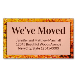 Herfst Bewegende Aankondiging Nieuwe Adres Magneet