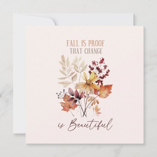 Herfst bewijst dat verandering mooi gebladerte is (Voorkant)