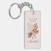 Herfst bewijst dat verandering mooi gebladerte is sleutelhanger (Voorkant Links)