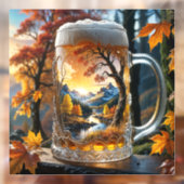 Herfst Bier Mok Raam Cling Raamsticker (Vel 2)