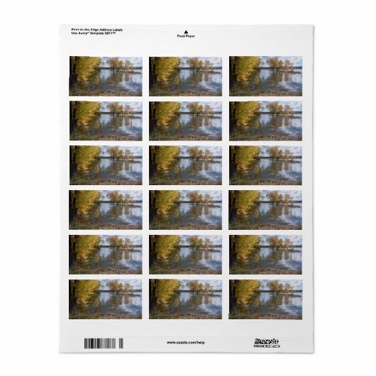 Herfst bij Black Dog Lake Etiket (Full Sheet)