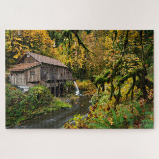 Herfst bij Cedar Creek Grist Mill in Washington Legpuzzel