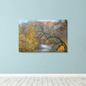 Herfst bij de Perkiomen Creek Canvas Afdruk (Insitu (Houten vloer))