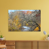 Herfst bij de Perkiomen Creek Canvas Afdruk (Insitu (Woonkamer))