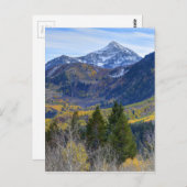 Herfst bij de piek van de cascade en dichtheid van briefkaart (Voorkant / Achterkant)