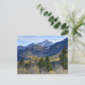 Herfst bij de piek van de cascade en dichtheid van briefkaart (Staand voorkant)