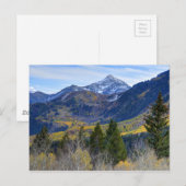 Herfst bij de piek van de cascade en dichtheid van briefkaart (Voorkant / Achterkant)