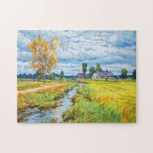Herfst bij de rivier de Havel Legpuzzel (Horizontaal)