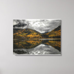 Herfst bij het meer van Beaver in Marmer, Colorado Canvas Afdruk