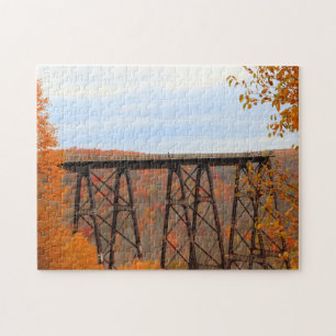 herfst bij Kinzua Bridge Family Fun Time Puzzle Legpuzzel