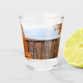 Herfst bij Kinzua Bridge Souvenir Shot Glas