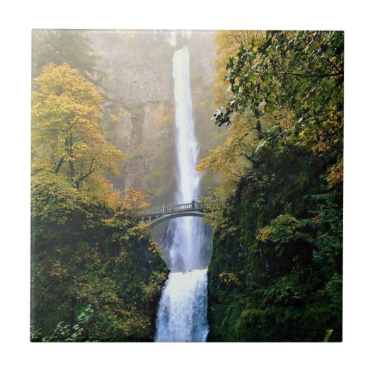 herfst bij Multnomah-Herfsten, OF Tegeltje (Voorkant)
