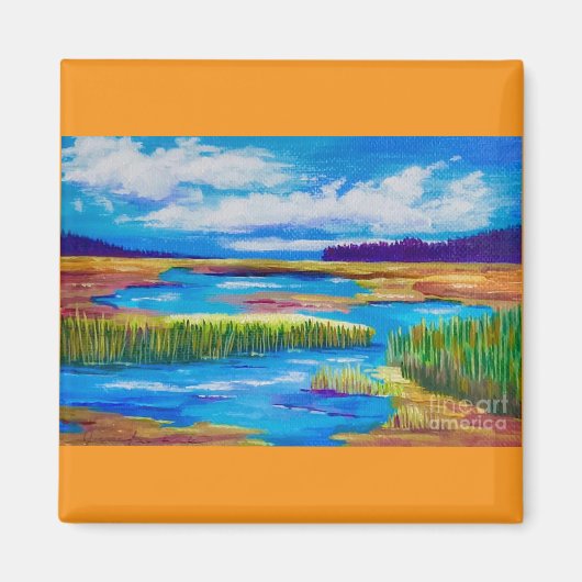 Herfst bij Phillips Lake Magnet (Voorkant)