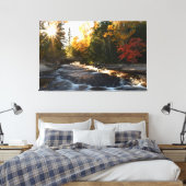 Herfst bij Pictured Rocks Canvas Afdruk (Insitu (Slaapkamer))