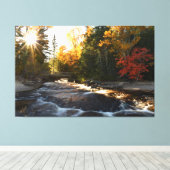 Herfst bij Pictured Rocks Canvas Afdruk (Insitu (Houten vloer))