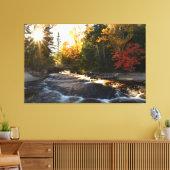 Herfst bij Pictured Rocks Canvas Afdruk (Insitu (Woonkamer))
