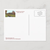 "HERFST BIJ TOLEDO BOTANICAL GARDEN" BRIEFKAART (Achterkant)