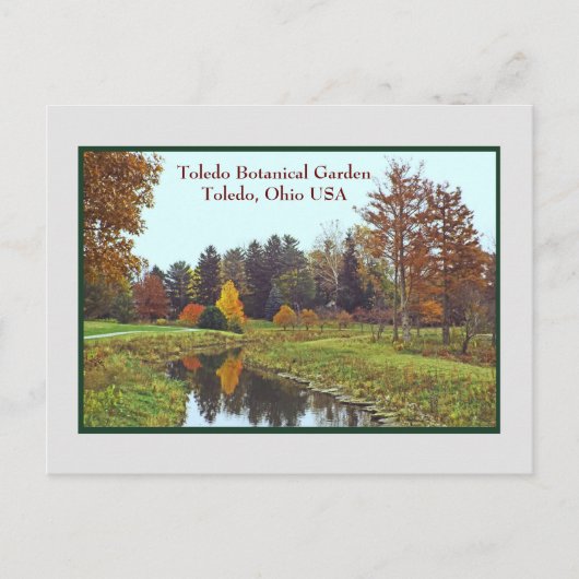 "HERFST BIJ TOLEDO BOTANICAL GARDEN" BRIEFKAART (Voorkant)