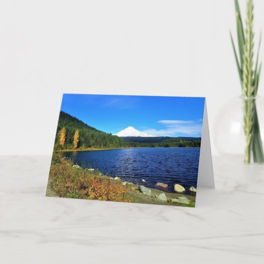 Herfst bij Trillium Lake, OR Kaart (Voorkant)