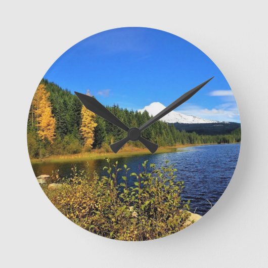 Herfst bij Trillium Lake Ronde Klok (Voorkant)